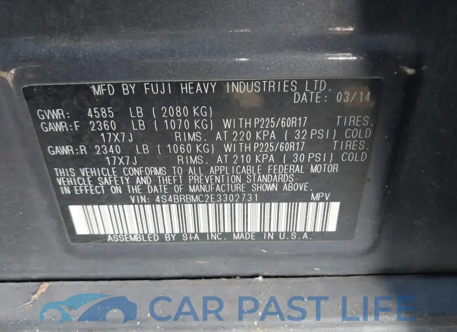 4S4BRBMC2E3302731# 9