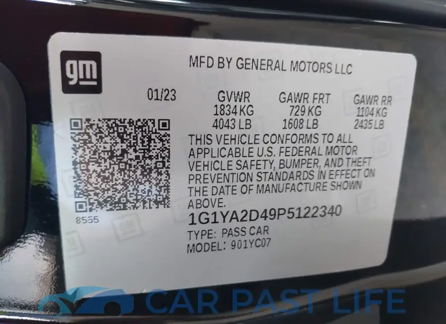 1G1YA2D49P5122340# 9