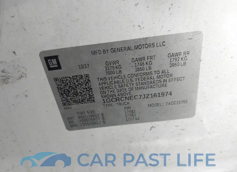1GCRCNEC7JZ161974# 9