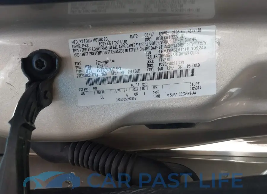 1FADP5DU1HL109249# 9