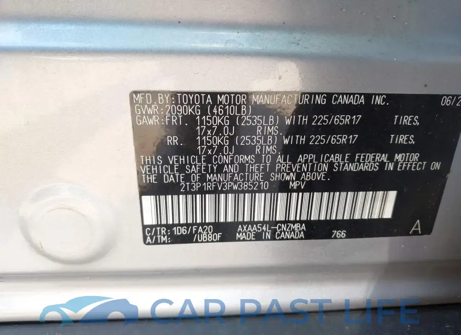 2T3P1RFV3PW385210# 9