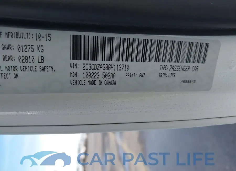 2C3CDZAG8GH113710# 9