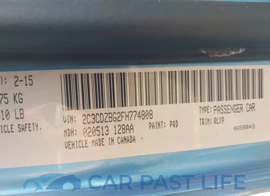 2C3CDZBG2FH774808# 9