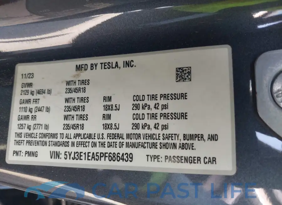 5YJ3E1EA5PF686439# 9