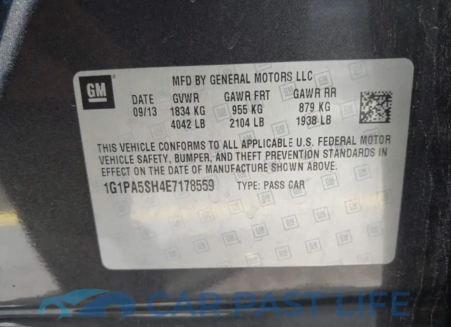 1G1PA5SH4E7178559# 9