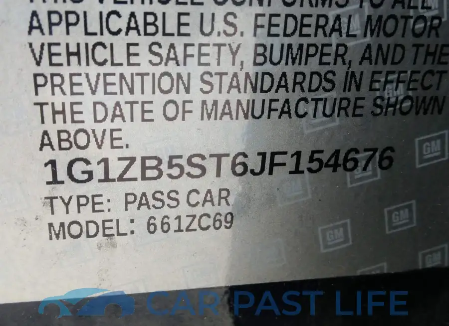 1G1ZB5ST6JF154676# 9