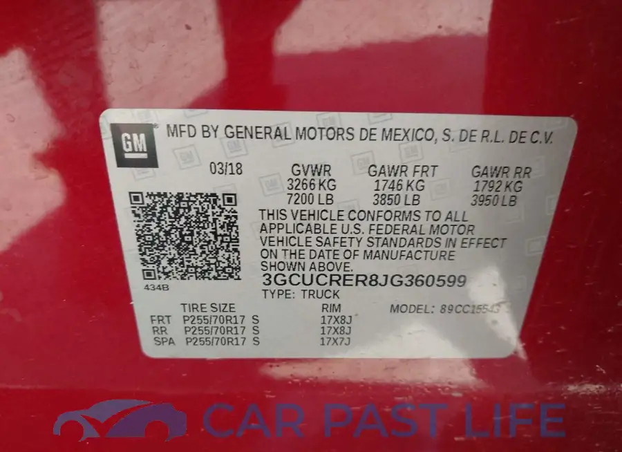 3GCUCRER8JG360599# 9