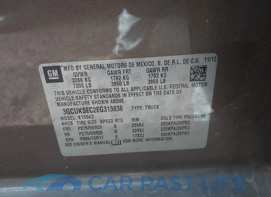 3GCUKSEC2EG313838# 9