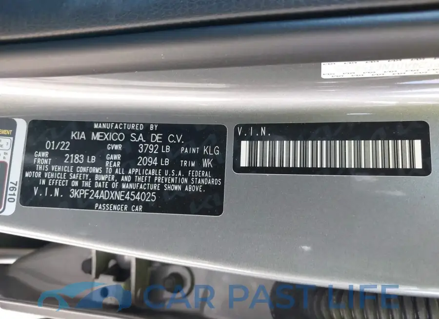 3KPF24ADXNE454025# 9