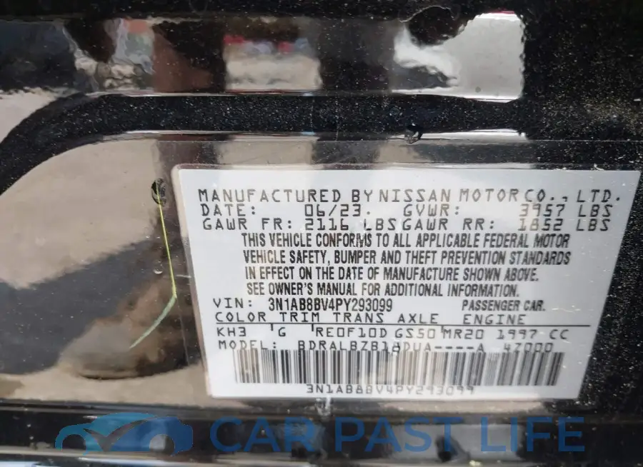 3N1AB8BV4PY293099# 9