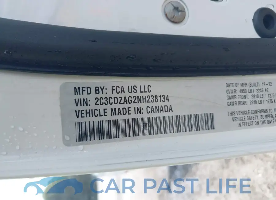 2C3CDZAG2NH238134# 9