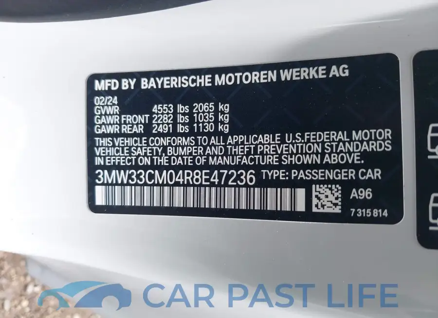 3MW33CM04R8E47236# 9