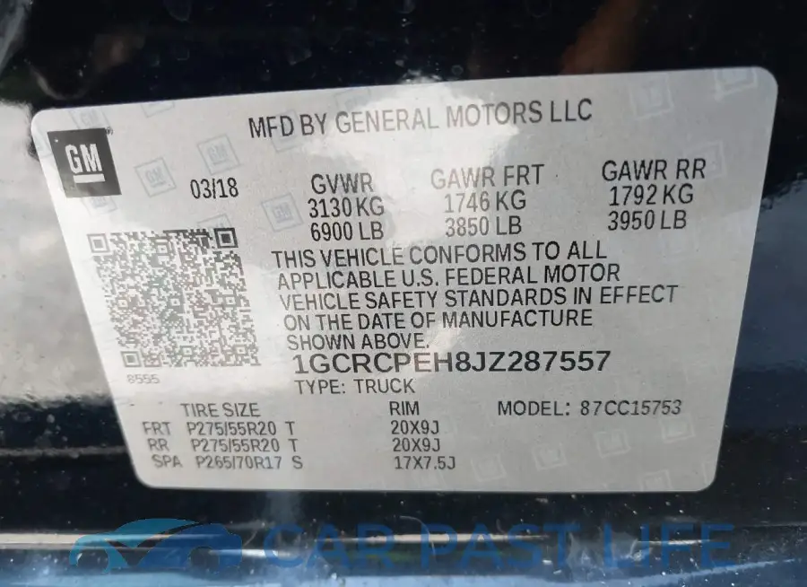 1GCRCPEH8JZ287557# 9