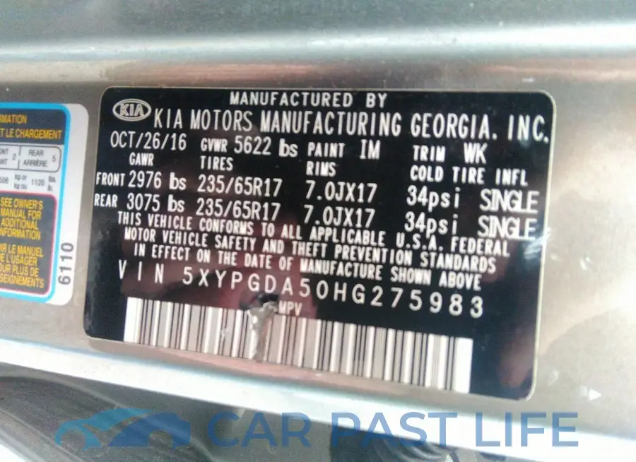 5XYPGDA50HG275983# 9