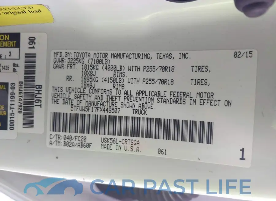 5TFUW5F17FX448507# 9