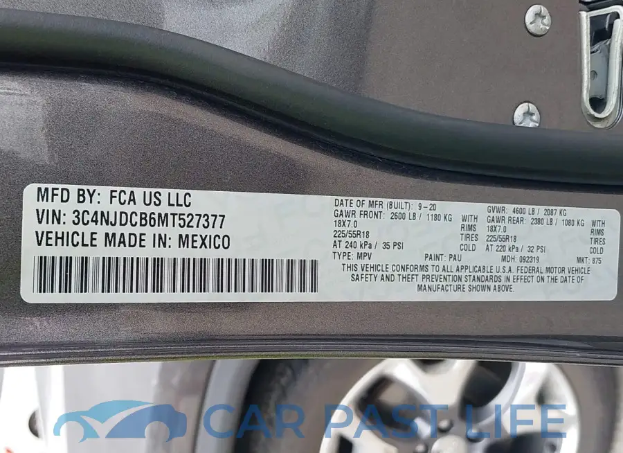 3C4NJDCB6MT527377# 9