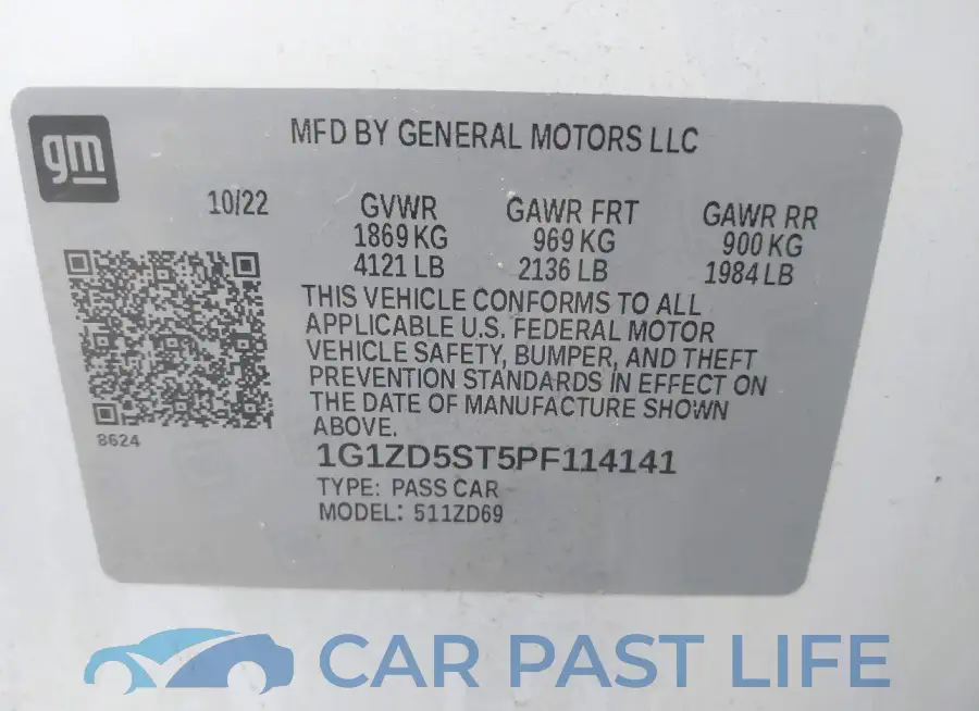 1G1ZD5ST5PF114141# 9