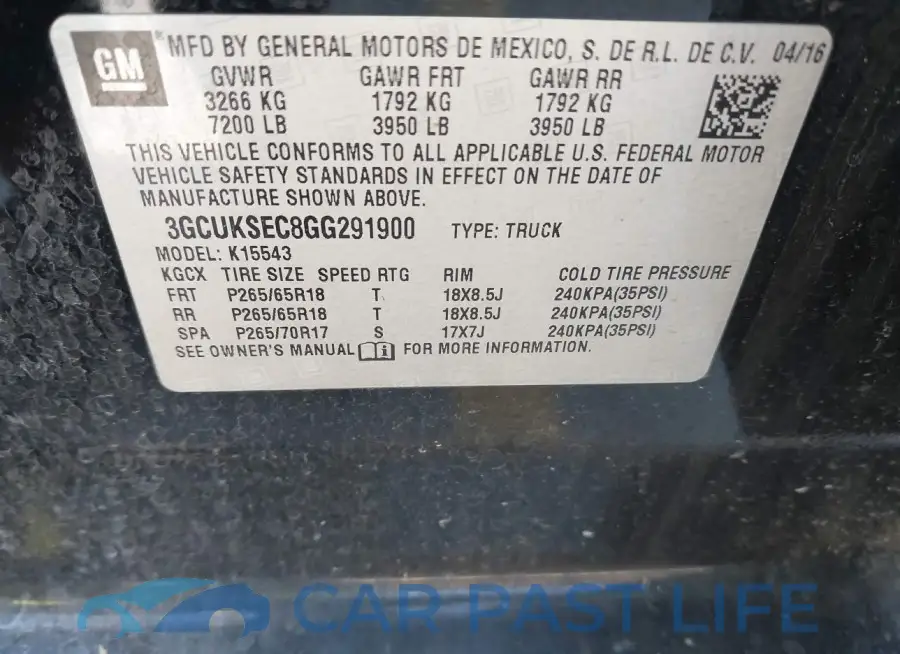 3GCUKSEC8GG291900# 9
