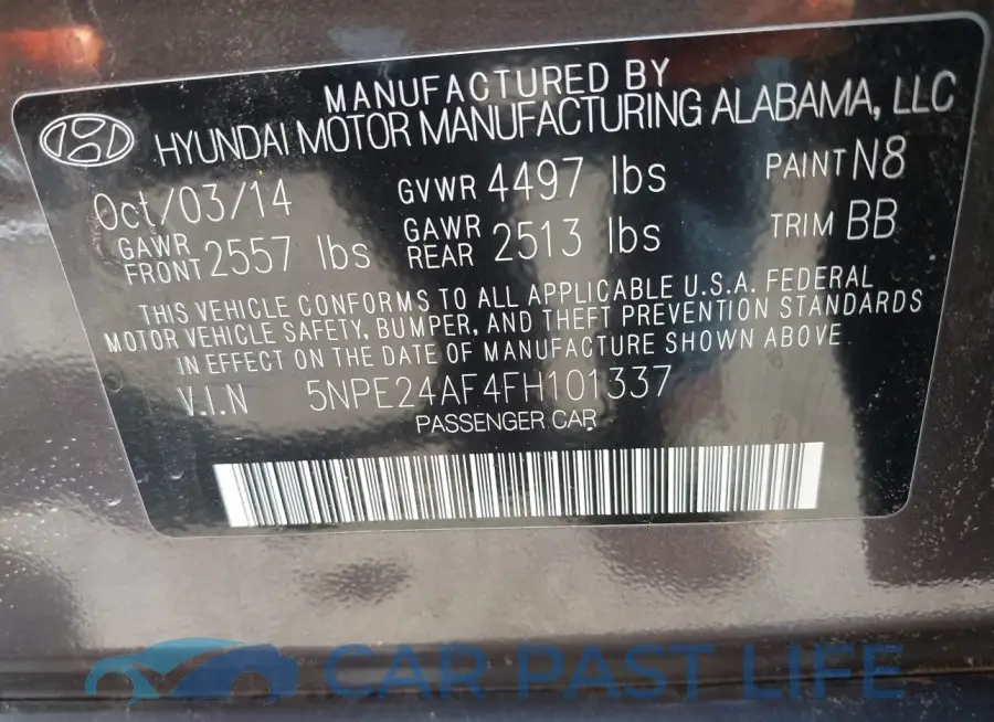 5NPE24AF4FH101337# 9