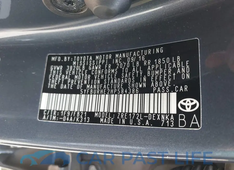 5YFBURHE2HP584386# 9
