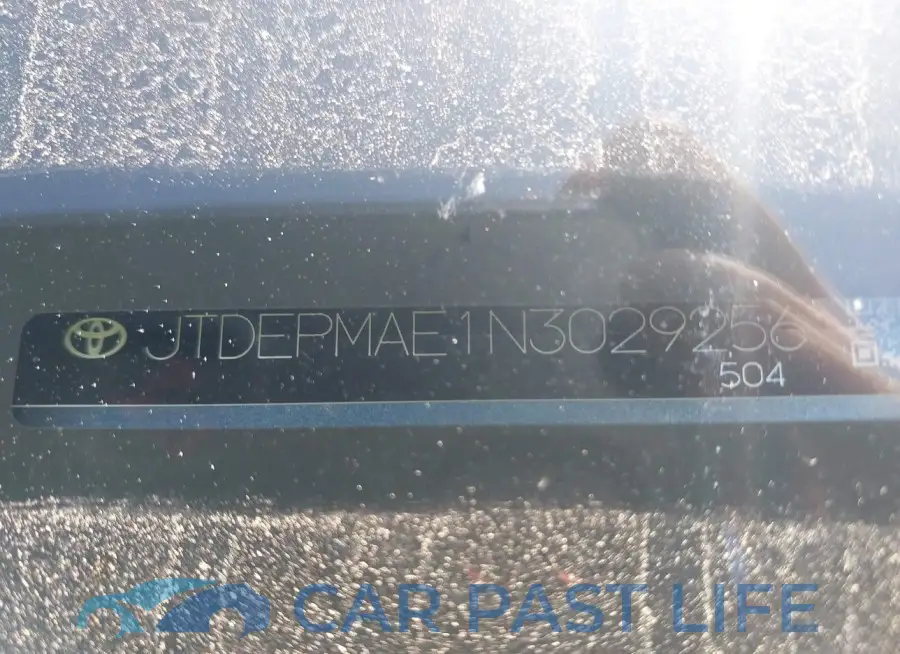 JTDEPMAE1N3029256# 9