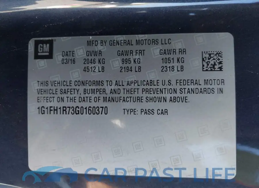 1G1FH1R73G0160370# 9