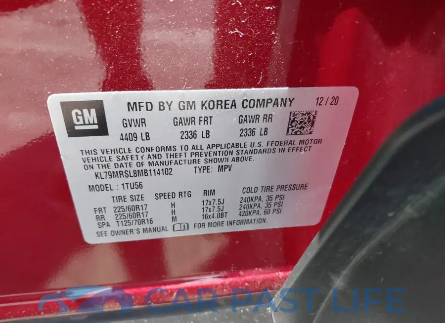 KL79MRSL8MB114102# 9