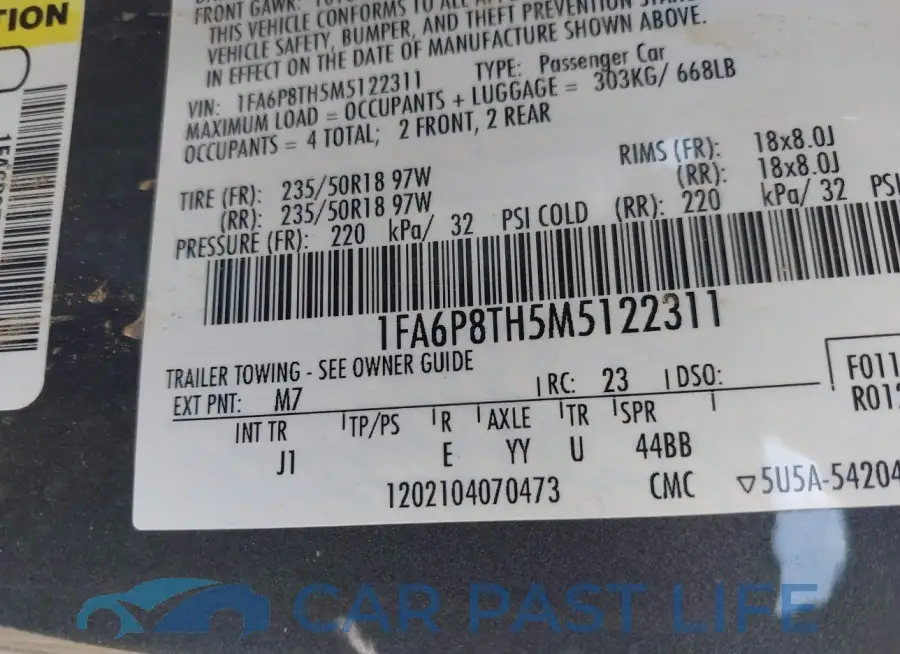 1FA6P8TH5M5122311# 9