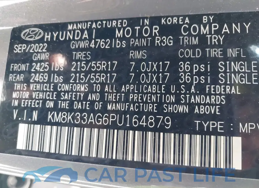 KM8K33AG6PU164879# 9