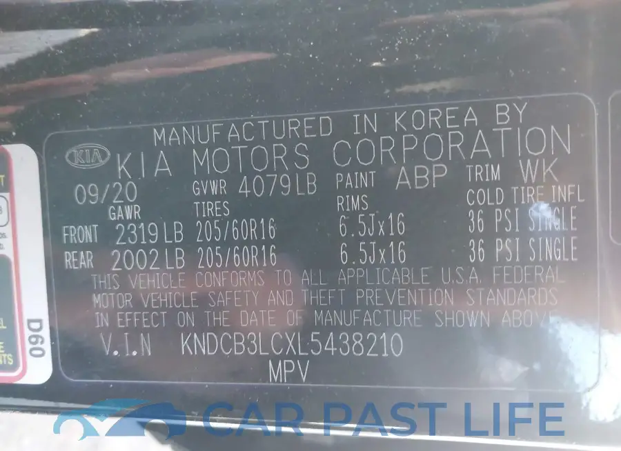 KNDCB3LCXL5438210# 9