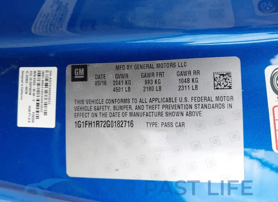 1G1FH1R72G0182716# 9
