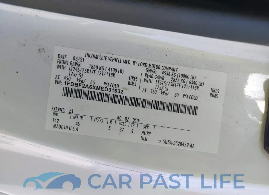 1FDBF2A6XMED31632# 9