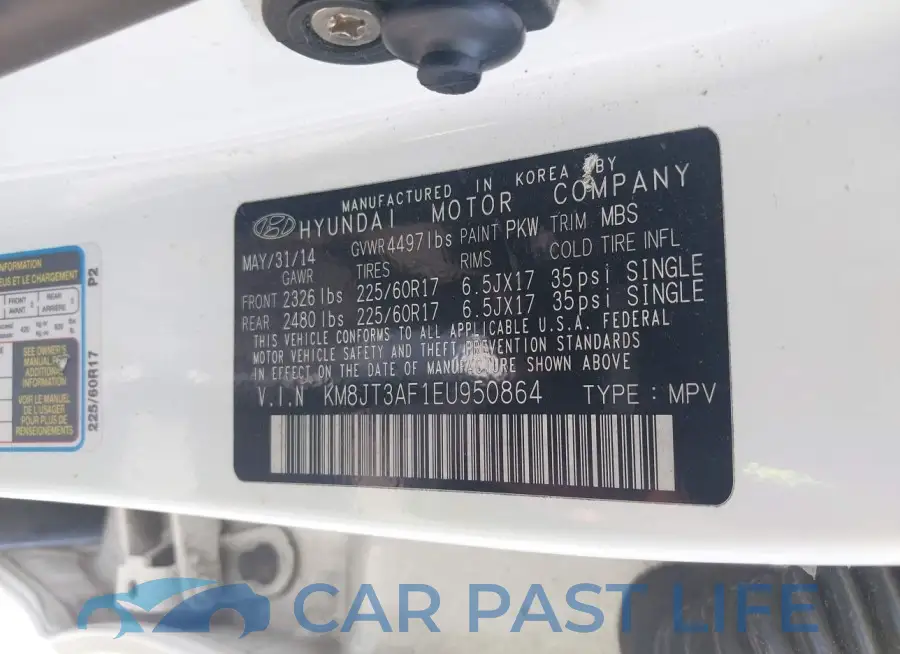 KM8JT3AF1EU950864# 9