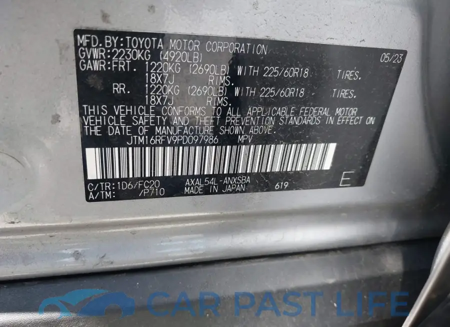 JTM16RFV9PD097986# 9