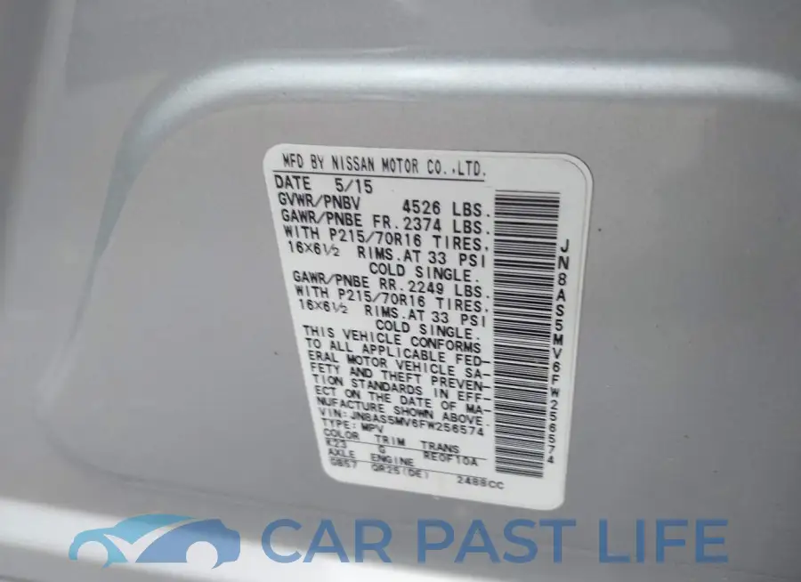 JN8AS5MV6FW256574# 9