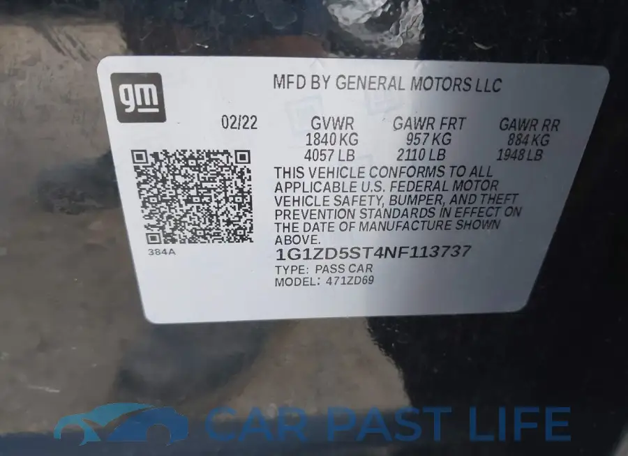 1G1ZD5ST4NF113737# 9