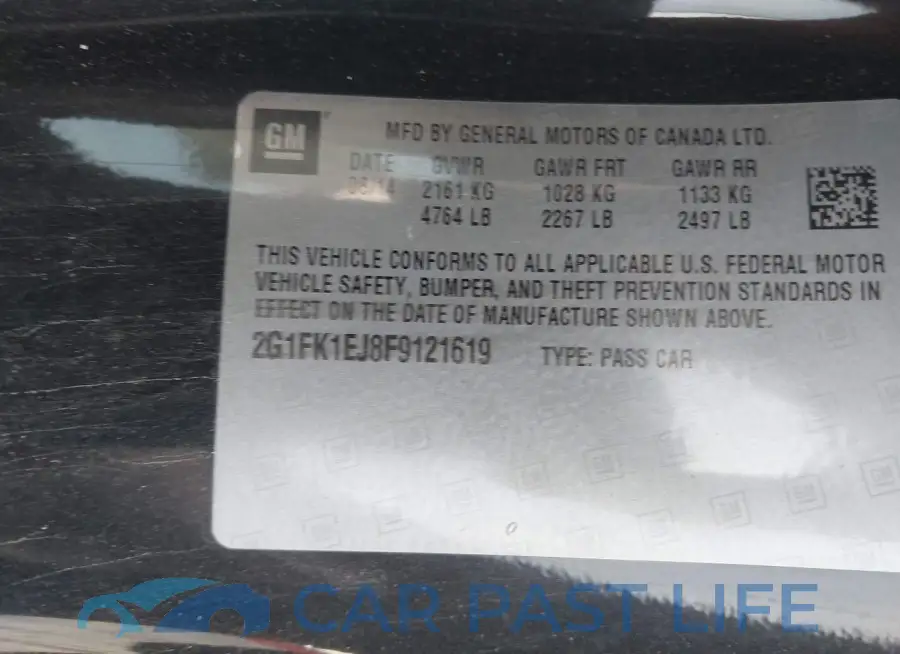 2G1FK1EJ8F9121619# 9
