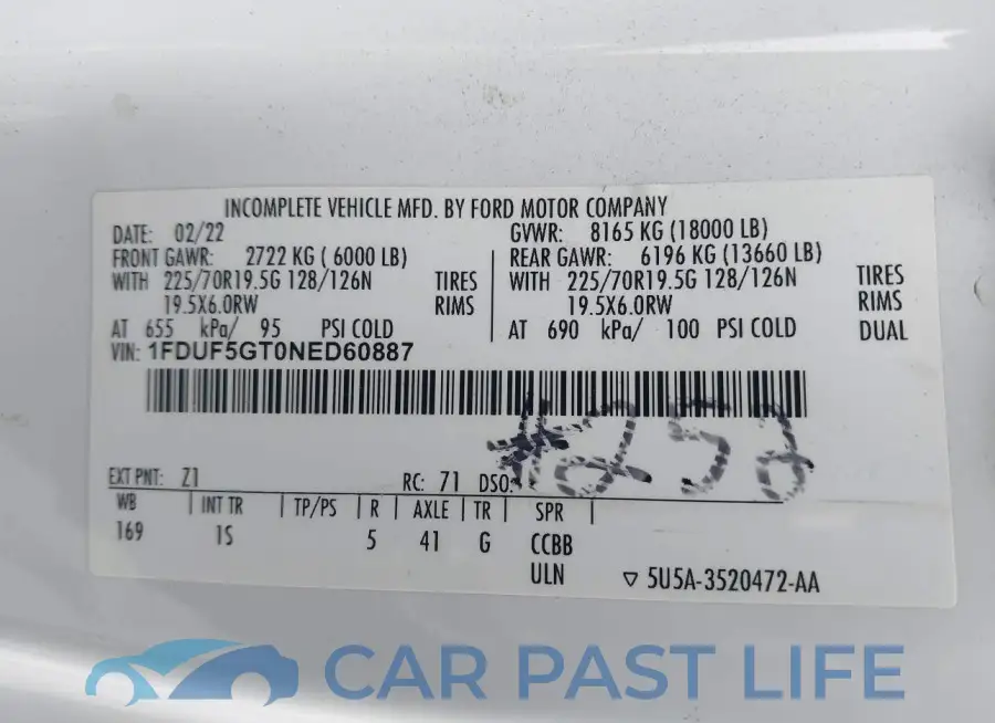 1FDUF5GT0NED60887# 8