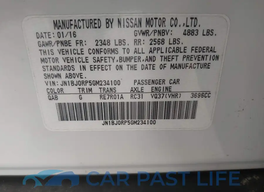 JN1BJ0RP5GM234100# 9