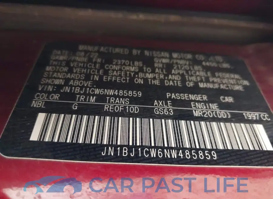 JN1BJ1CW6NW485859# 9