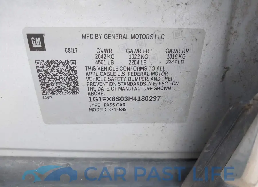 1G1FX6S03H4180237# 9