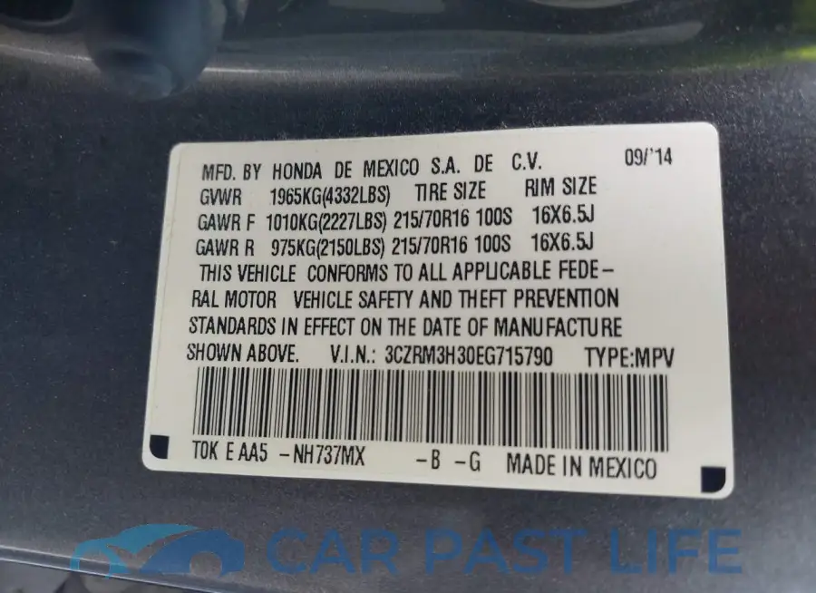 3CZRM3H30EG715790# 9