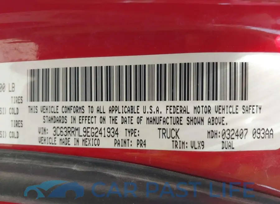 3C63RRML9EG241934# 8