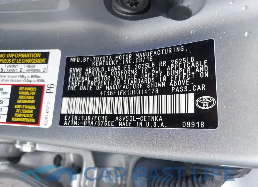 4T1BF1FK1HU314178# 9