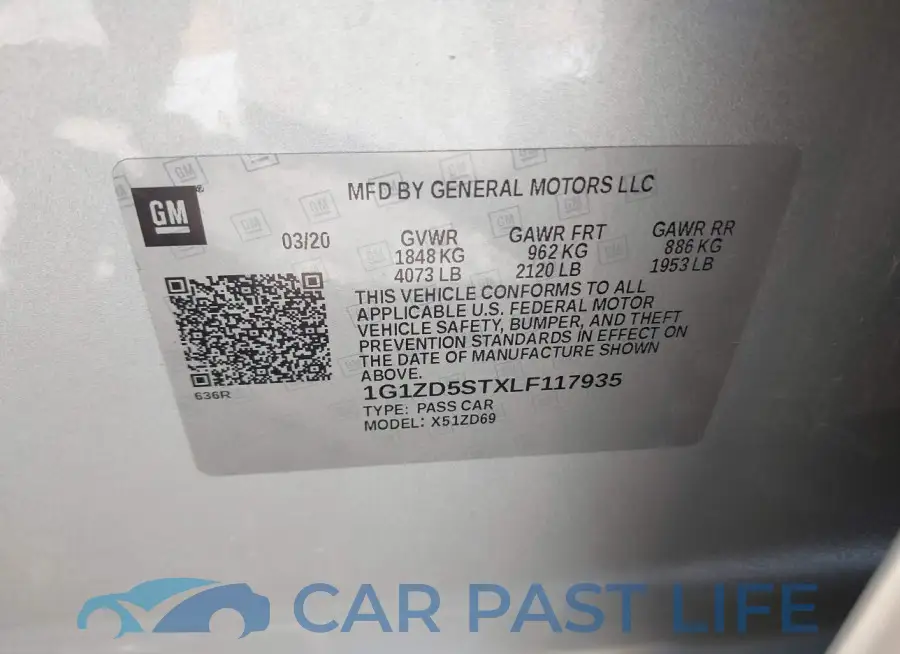 1G1ZD5STXLF117935# 9