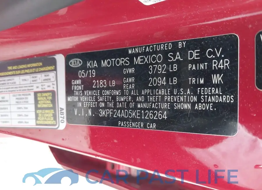 3KPF24AD5KE126264# 9