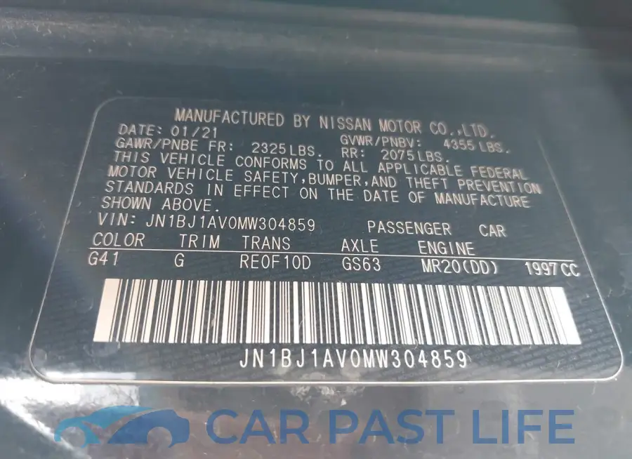JN1BJ1AV0MW304859# 9