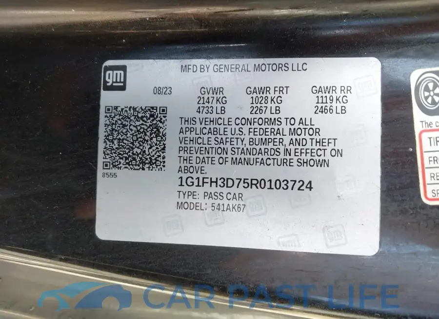 1G1FH3D75R0103724# 9