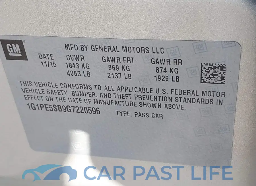 1G1PE5SB9G7220596# 9