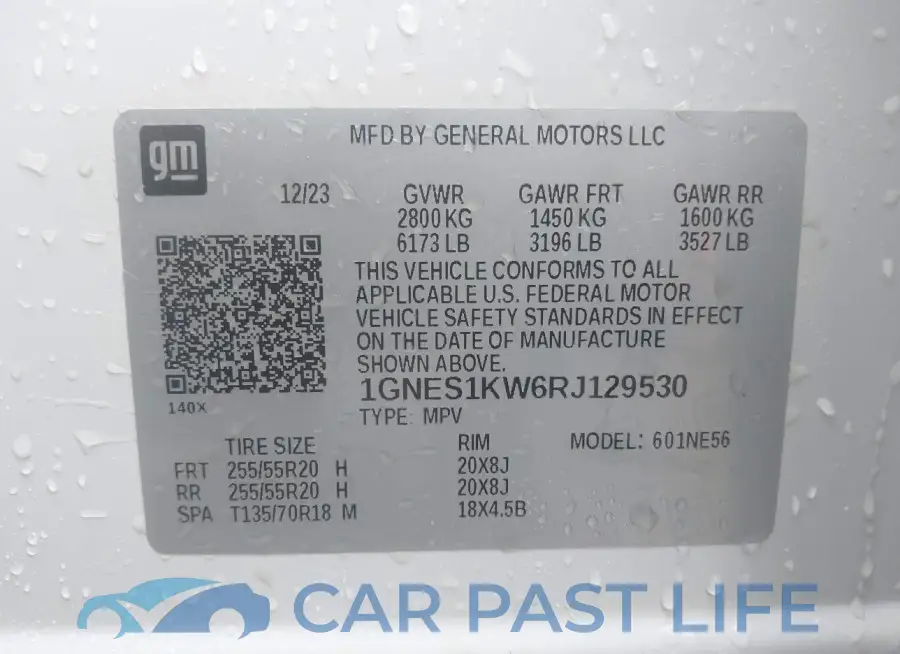 1GNES1KW6RJ129530# 9